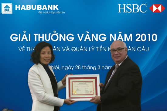 hersel - Habubank nhận giải thưởng về thanh toán quốc tế