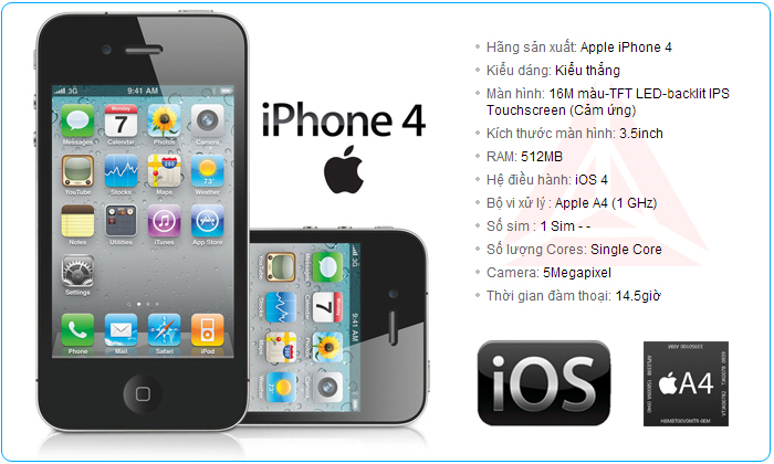 iPhone 4 black 1 - iPhone 4S 16GB quốc tế màu trắng