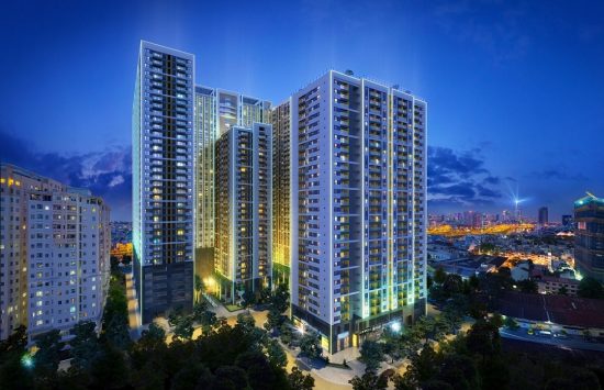 Tong quan Grand Riverside ve dem 550x355 - Căn hộ Grand Riverside - Quận 4